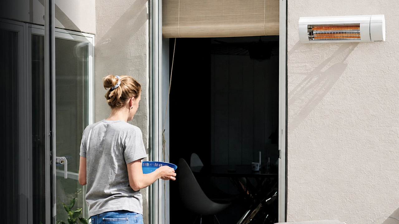 Solamagic ECO+ PRO monterad på en öppen terrass